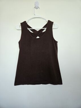B.N.W. Bianca Nygard Weekend Brown Crisscross Back Tank Top Size S